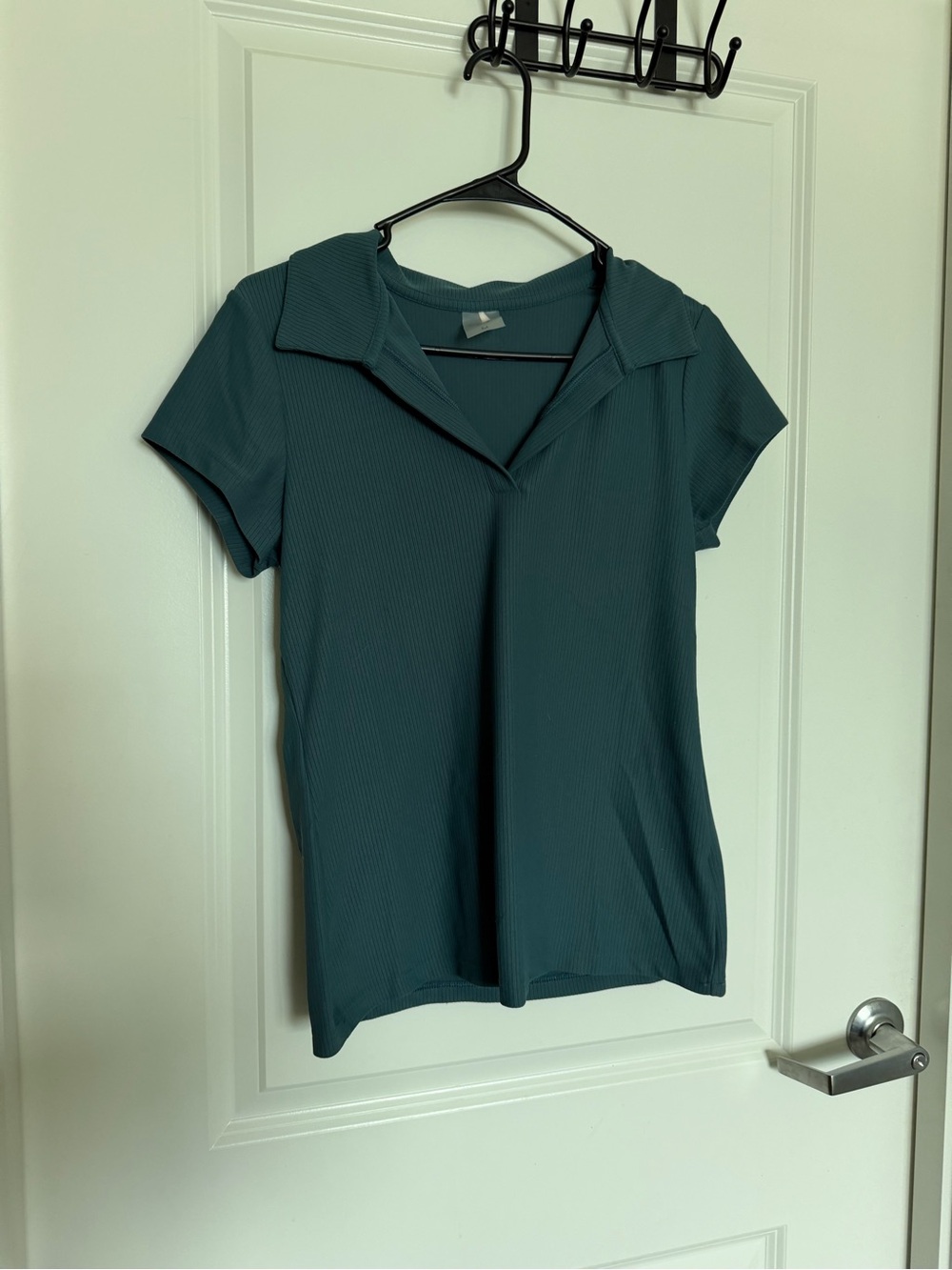 CALIA by Carrie Underwood Teal Short-Sleeve Polo-Style Top
